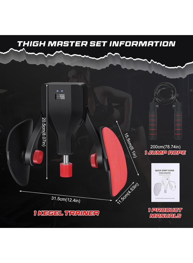 HPMY 22-110 LB 3in 1Exercise Equipment for Women & Men – Inner Thigh Exerciser, Leg, Arm & Chest Workout Machine,Pelvic Floor Muscle Strengthening Device, Hip Trainer, Smart Counter, EVA Soft Rubber, Adjustable Resistance, Inner Leg Exercises, Fitness Equipment, Training Apparatus. Compact Fitness Equipment for Home Gym, Portable Body Toning Resistance Trainer - Image 4